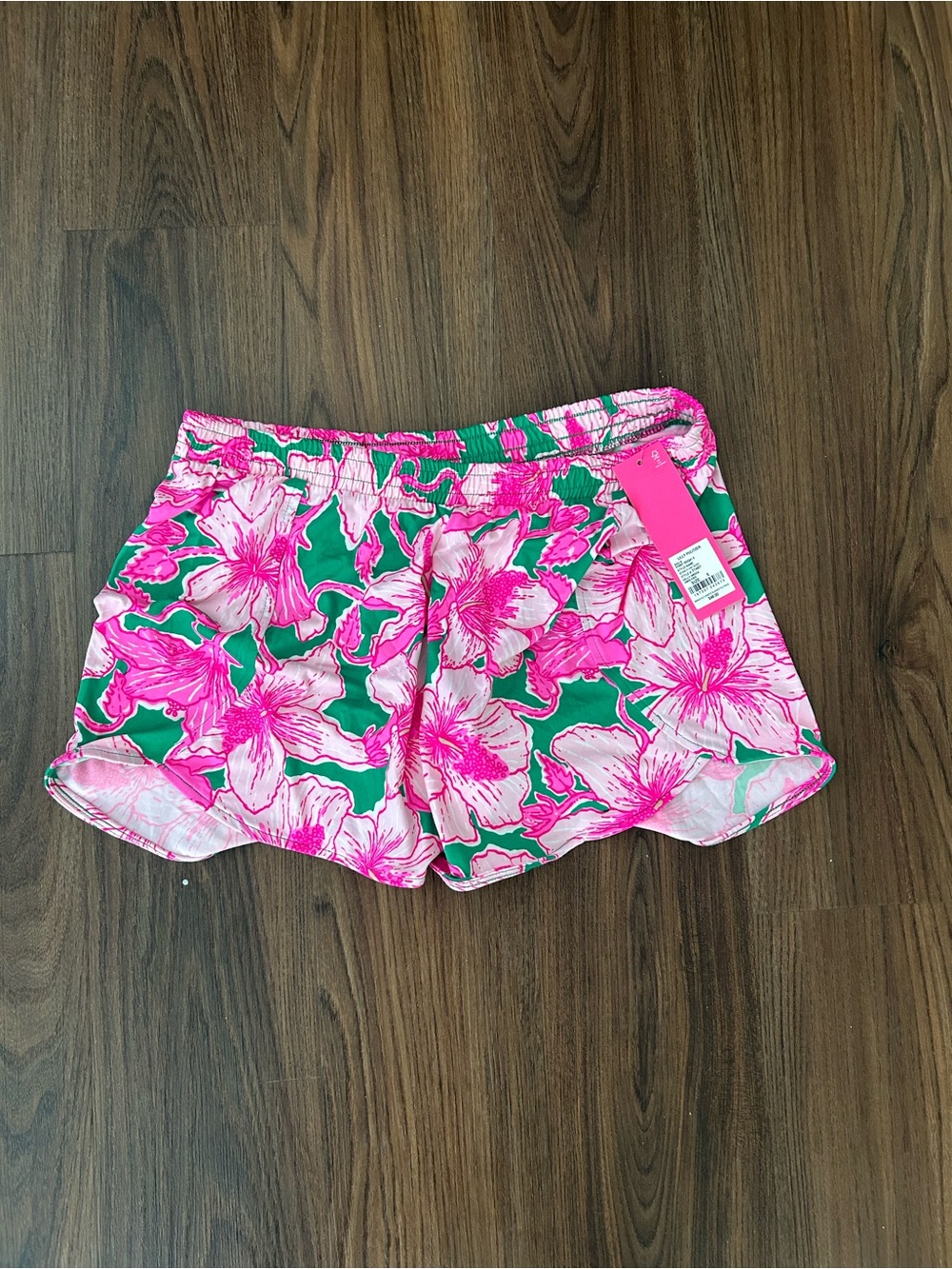 Lilly Pulitzer Pink Floral Athletic Shorts